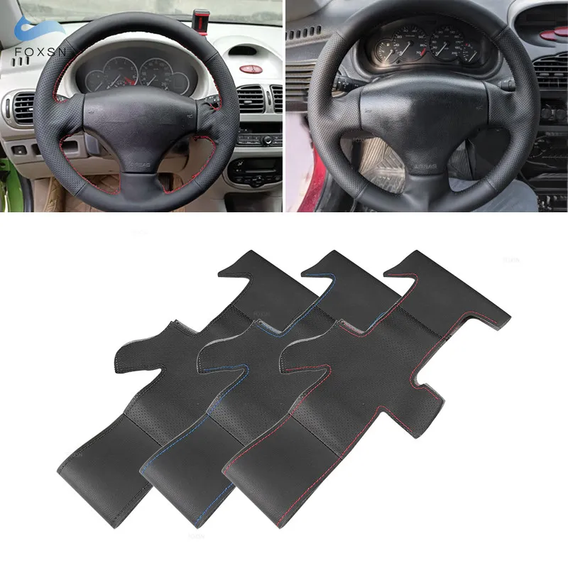 Volante cuero perforado para Peugeot 206 SW (1998-2005) - ajuste