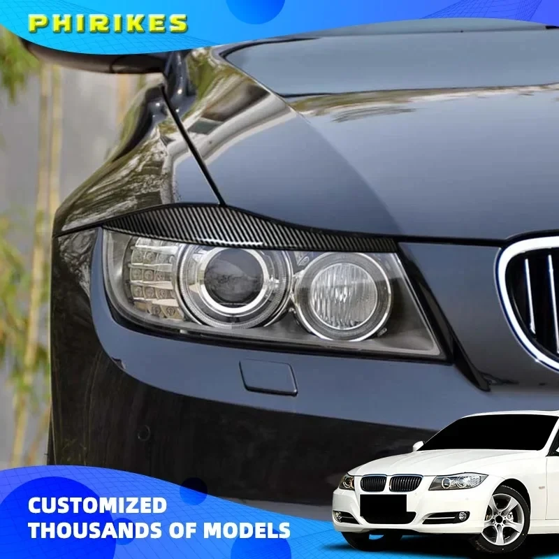 Párpados faro BMW Serie 3 E90 E91 320i 330i negro brillante carbono