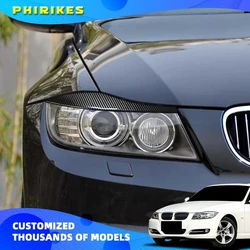 Párpados faro BMW Serie 3 E90 E91 320i 330i negro brillante carbono