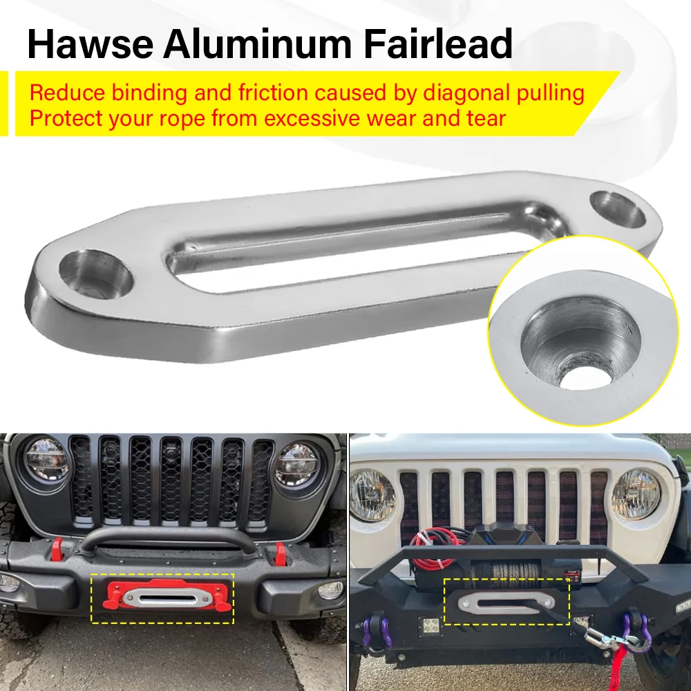 Guía Hawse de aluminio para cabrestante 4x4 con cuerda sintética - imagen 2