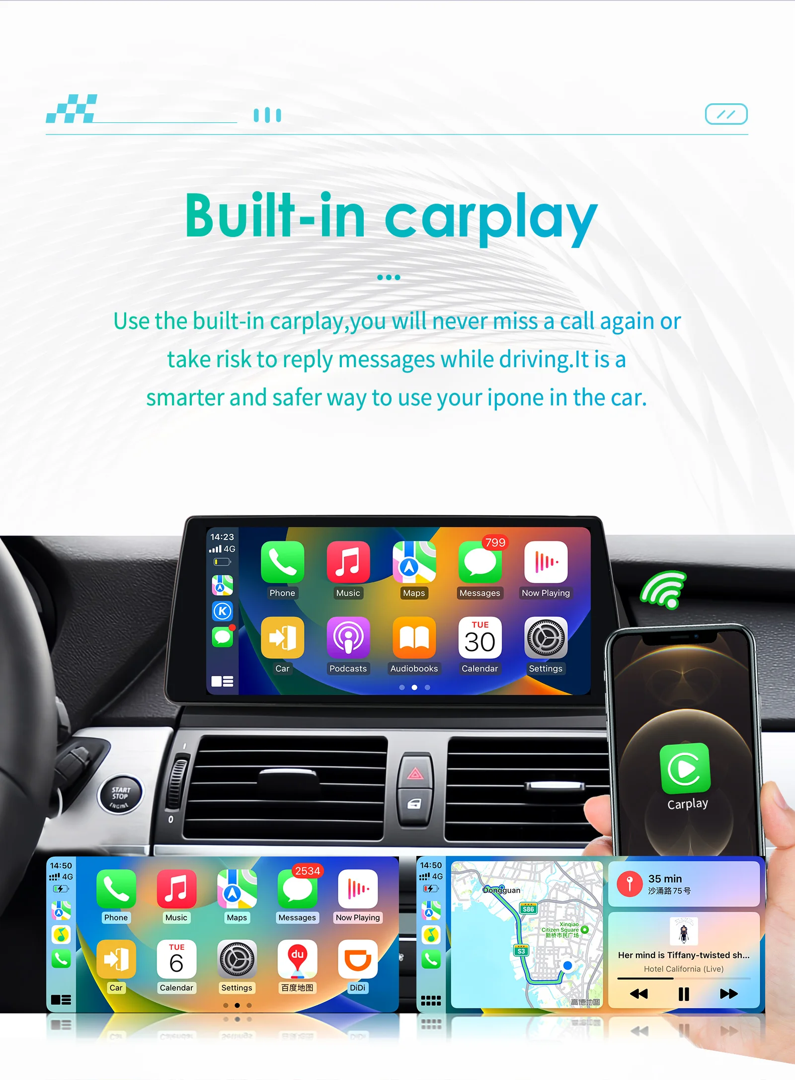Hizpo UI8581 Autoradio Android BMW X5 E70 X6 E71 2007-2013 - imagen 4