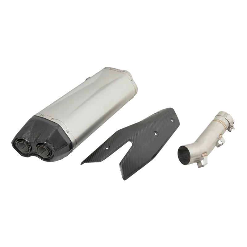 Escape slip on Kawasaki Ninja ZH2 2020-2024 fibra carbono doble salida - imagen 2