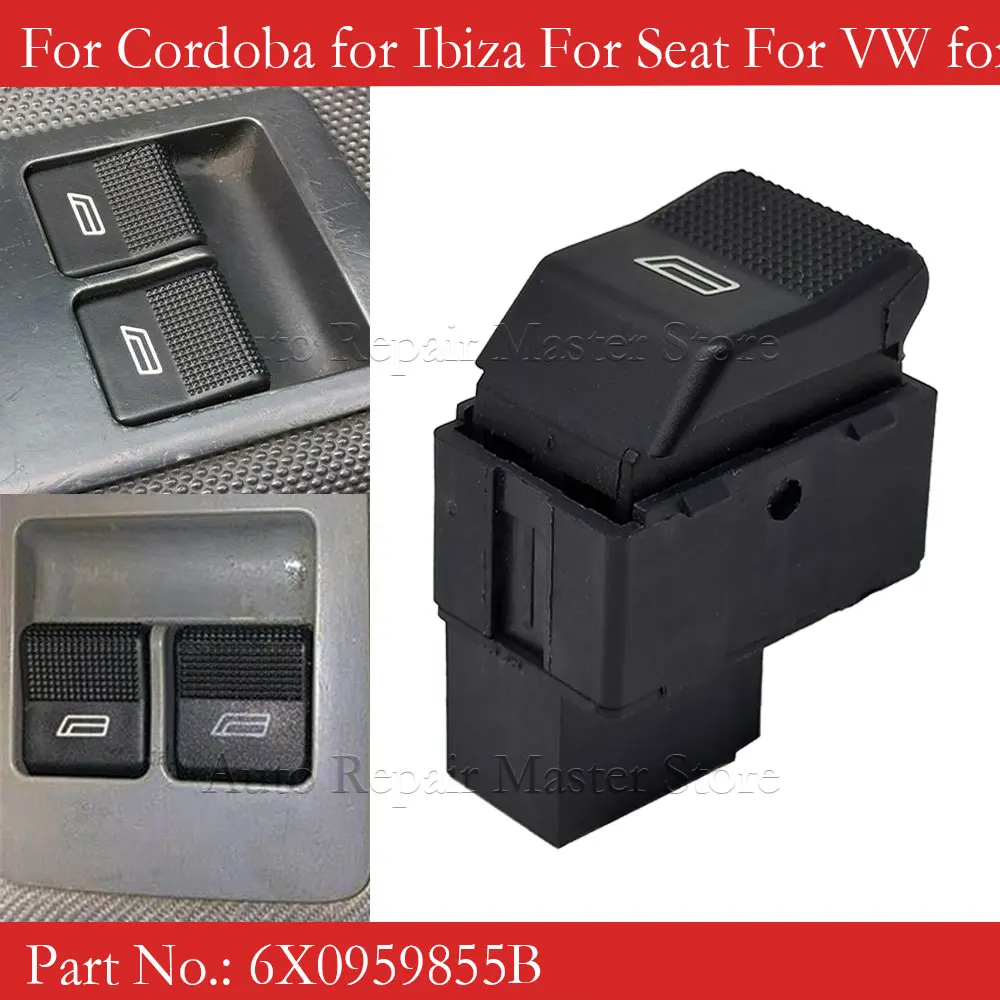 Interruptor elevalunas 6X095855B para VW Polo, Lupo, Seat Córdoba, Ibiza