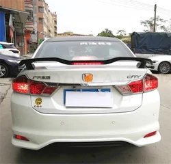 Alerón trasero ABS negro con luz de freno para Honda City 2014-2019