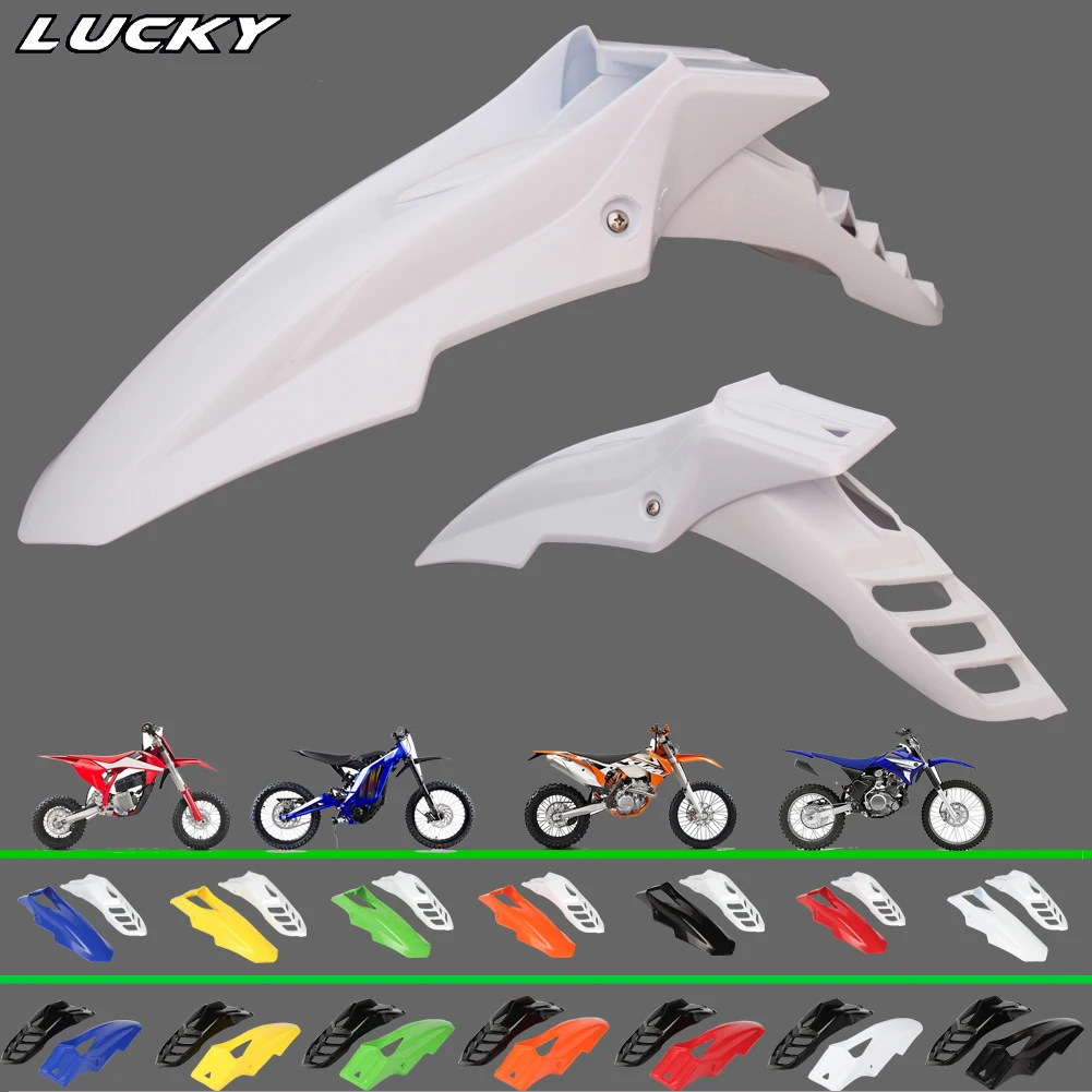 Guardabarros Universal de Motocross para Honda Yamaha Suzuki Kawasaki DRZ DR KX KLX EXC XCW XT WR YZ YZF TW guardabarros delantero de moto de cross - imagen 2