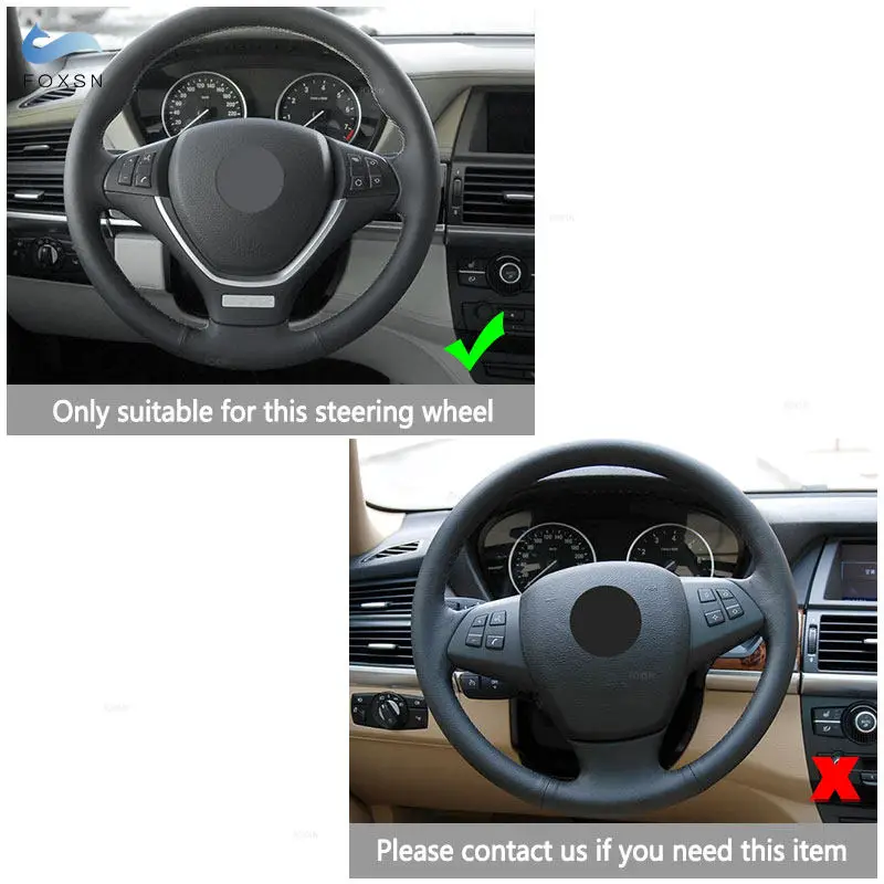 Funda de volante de cuero perforado para BMW X5 E70 y X6 E71/E72 - imagen 5