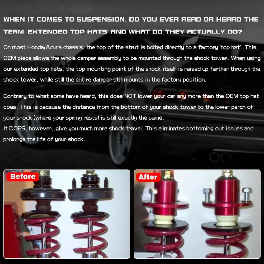 PQY-STH81 Copelas superiores coilover Honda Civic, del Sol e Integra - imagen 3