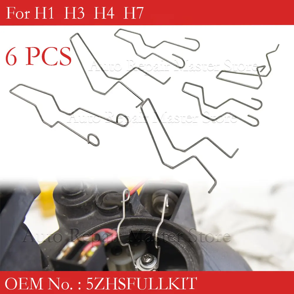 Kit de clips-resorte metal para bombillas faro H1 H3 H4 H7 - imagen 2