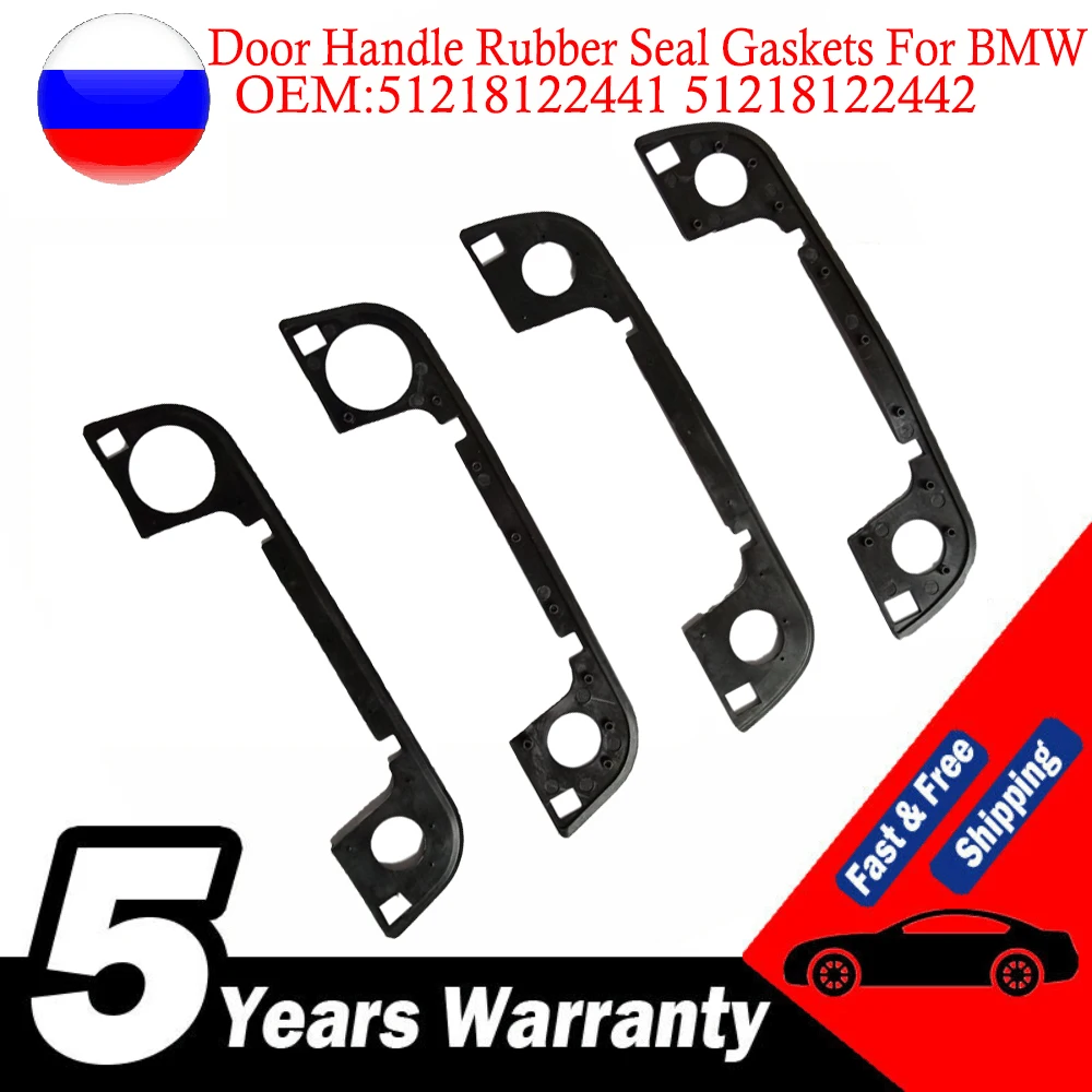 51218122441   Juego de juntas de sellado de goma para manija de puerta, Exterior de coche x4 para BMW E36 E34 E32 3 5 7 Series 51218122442