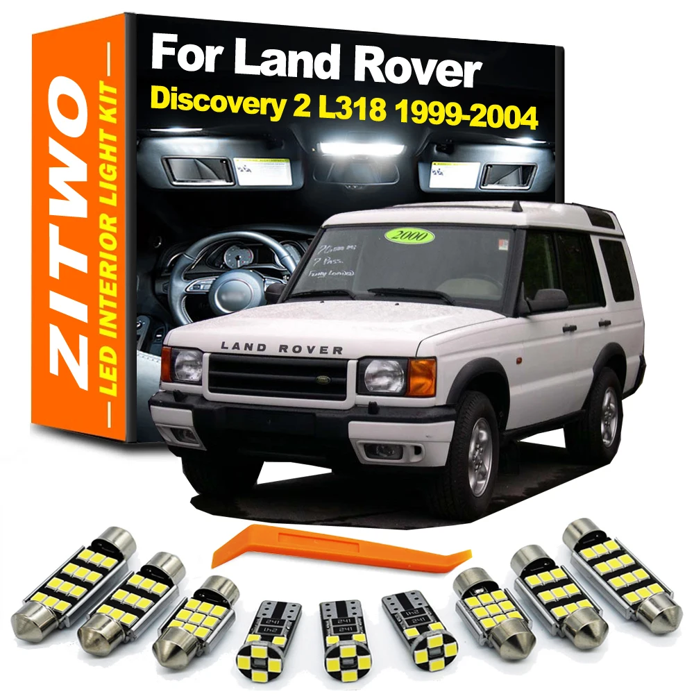 ZITWO 7 Uds. Kit de lámpara LED para maletero de mapa de luz Interior para Land Rover Discovery II 2 L318 1999 2000 2001 2002 2003 2004 sin Error