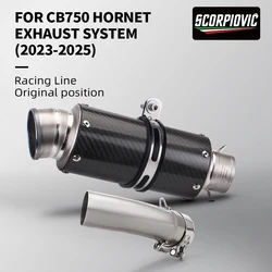 Tubo de escape intermedio 51 mm con silenciador Honda Hornet 750