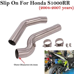 Silenciador escape Honda CBR1000RR 2004-2007 acero inoxidable 51mm