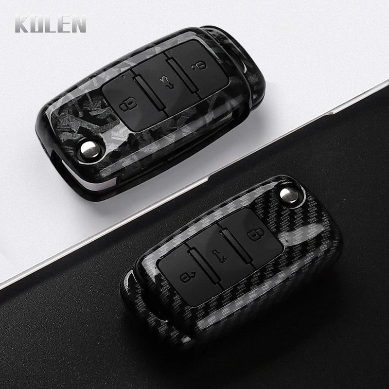 Funda llave de carbono ABS para VW Polo, Golf, Passat y Tiguan