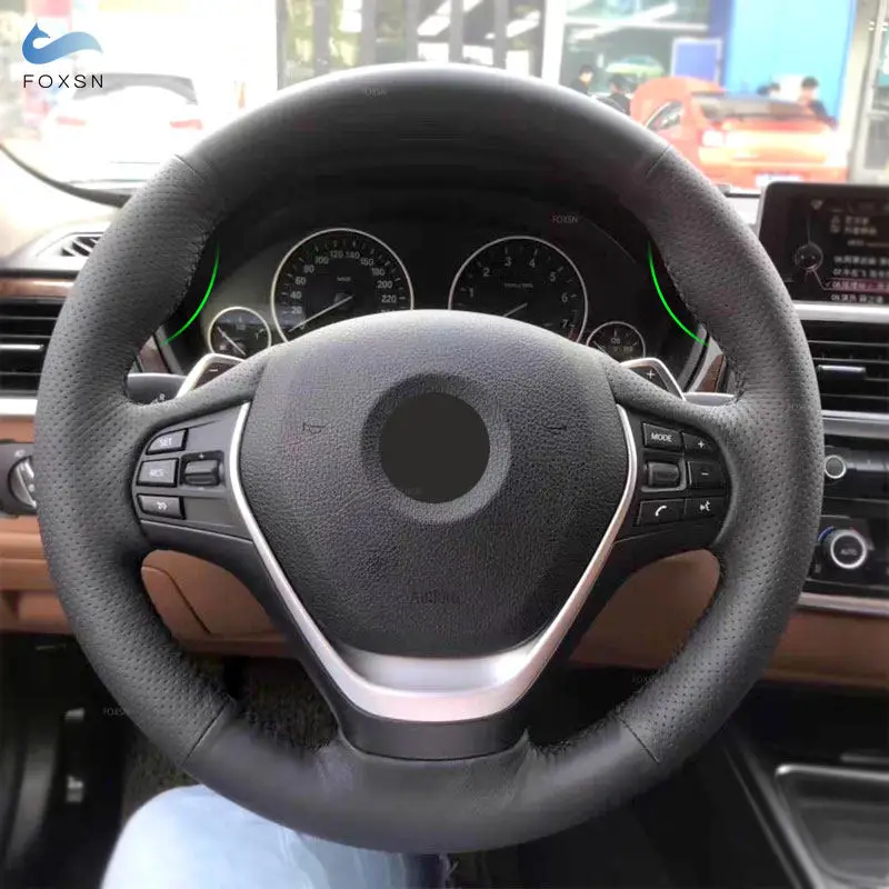 Funda volante BMW Serie 1 2 3 microfibra perforada cosida