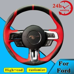Funda Volante Piel Trenzada Ford Mustang | Accesorio Interior Coche