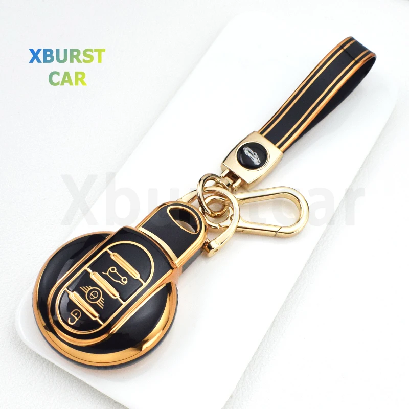 Funda llave TPU Gold Edge – BMW MINI Clubman Countryman One Cooper S JCW