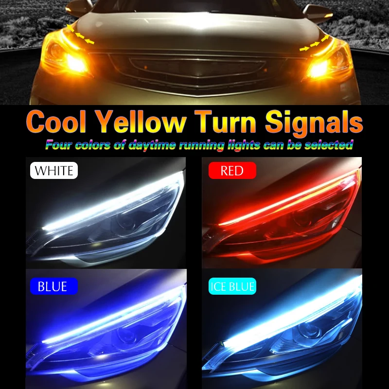 Luz diurna LED DRL para VW Polo 2006-2009 con intermitente amarillo - imagen 2