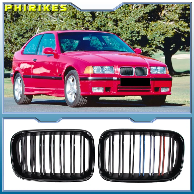 Rejillas de capó tipo riñón negro brillante BMW E36 318i/325i