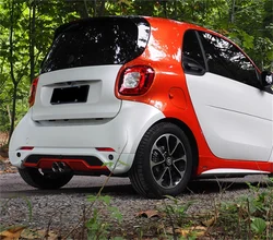 Parachoques Smart Fortwo 453 sin pintar con faldón lateral y alerón
