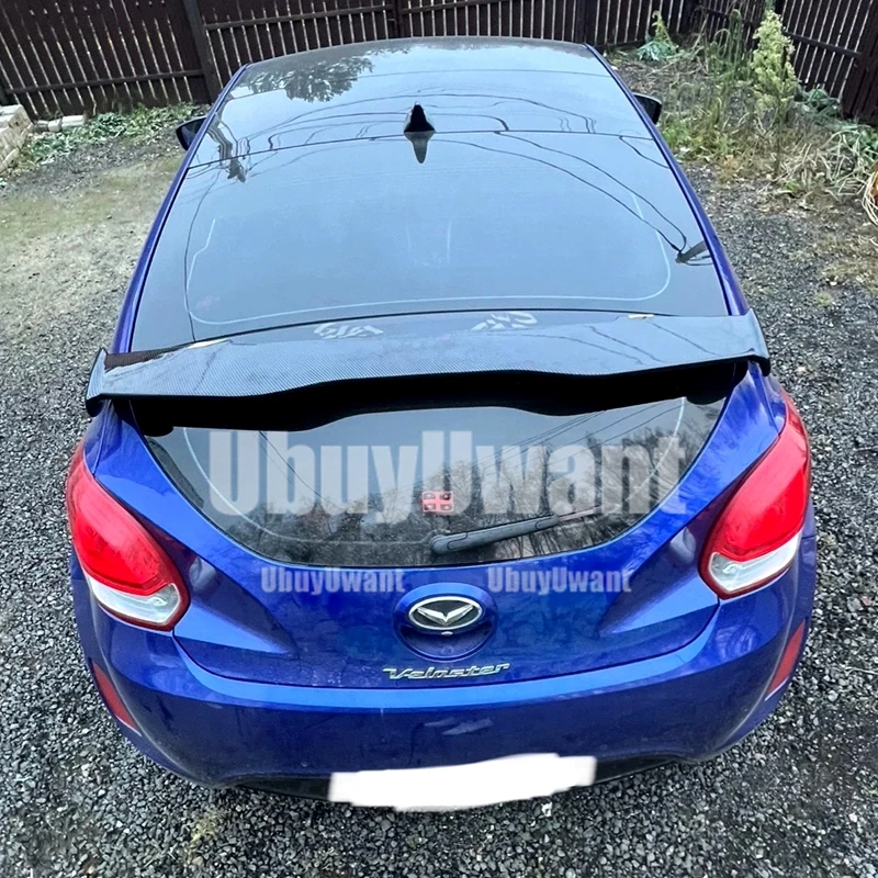 Alerón trasero Hyundai Veloster 2012-2016, ABS negro brillante - imagen 2