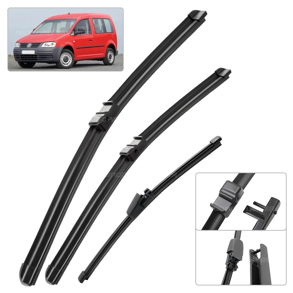 Escobillas limpiaparabrisas delanteras y traseras VW Caddy 2004-2007 - imagen 2