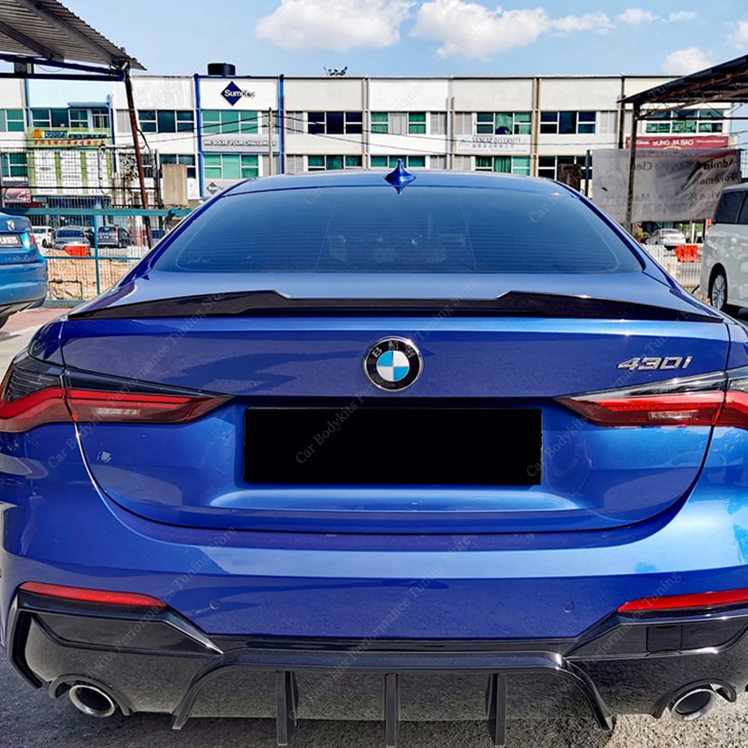 Alerón trasero V BMW Serie 4 G22 M440i/i4 2021-2025 negro brillante - imagen 2