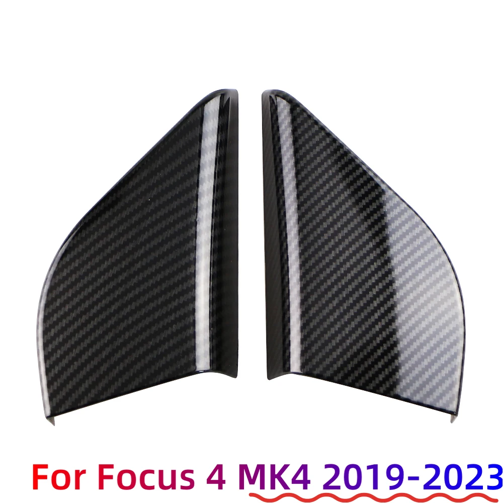 2 unids/set un Pilar Audio altavoz decoración embellecedora pegatina para Ford New Focus 4 MK4 2019-2023 accesorios de coche fibra de carbono - imagen 3