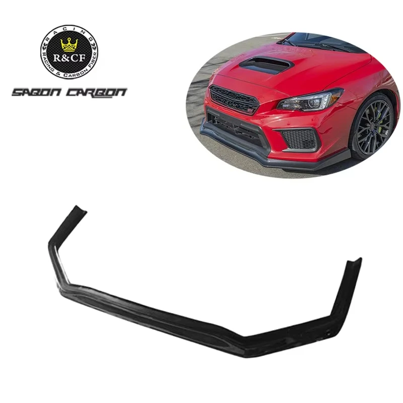 WRX Sti labio delantero apto para Subaru WRX STI JDM 2015-2018 piezas de fibra de carbono VS estilo alerón de labio de parachoques delantero