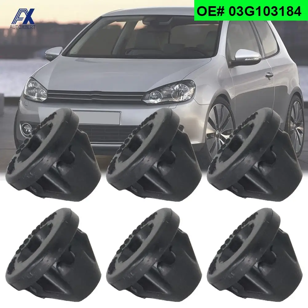 6 uds para Audi A3 A4 A6 Skoda Octavia VW Polo Golf Jetta asiento cubierta de motor de coche ojal pulg Socket OE #   03G 103184   Reemplazo de coche