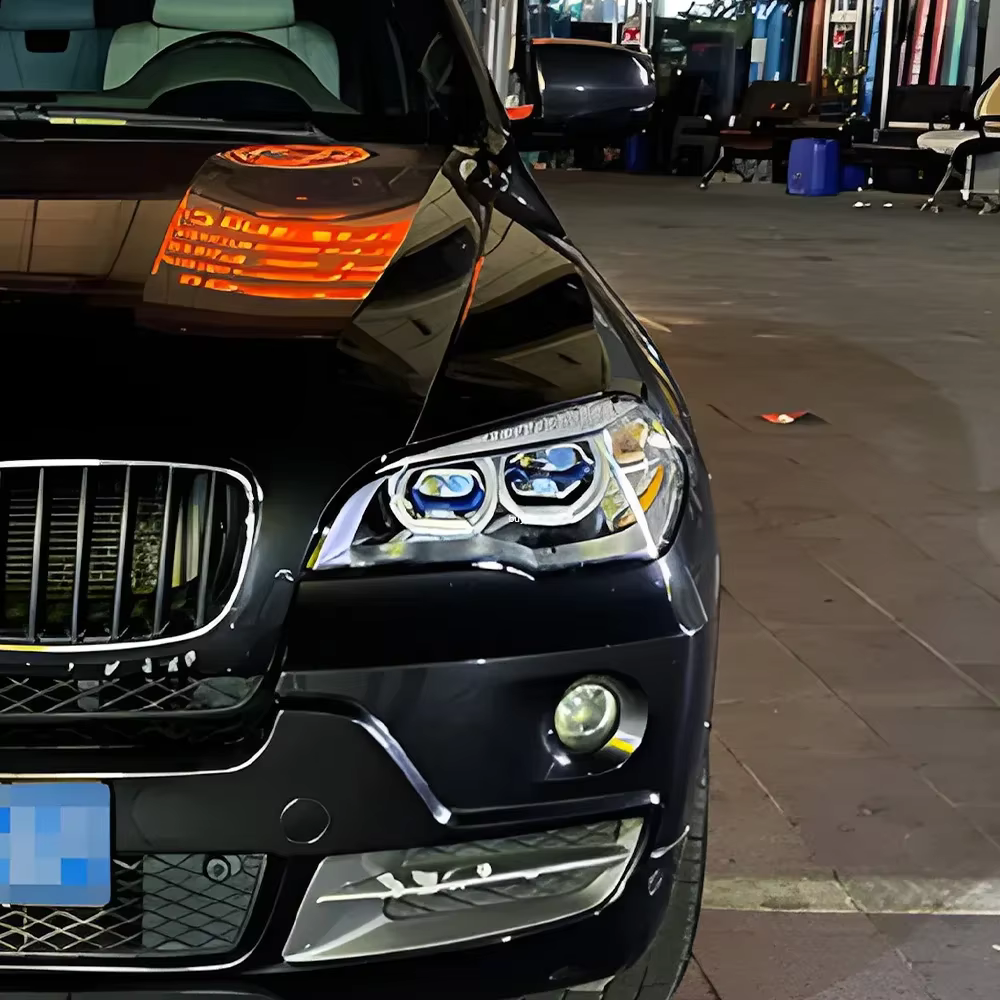 Faros LED BMW X5 E70 30i 35i 40i 2007-2013 con lente proyector y DRL