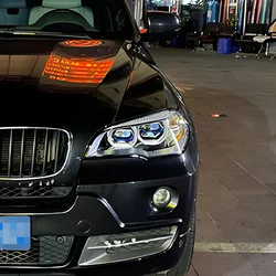 Faros LED BMW X5 E70 30i 35i 40i 2007-2013 con lente proyector y DRL