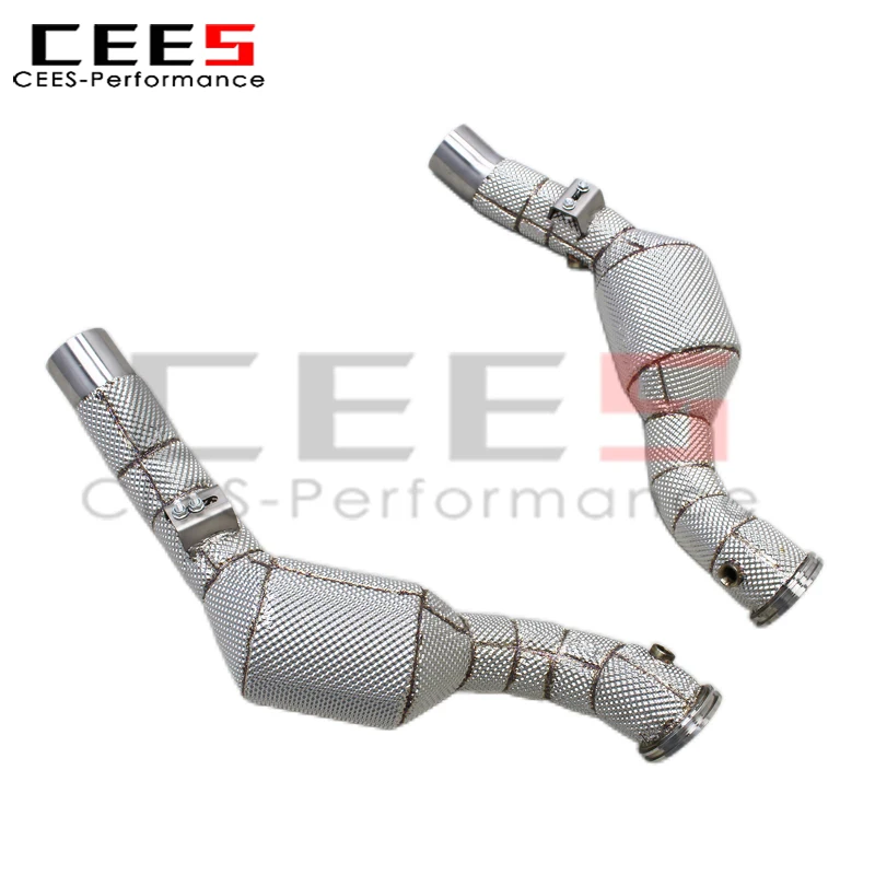 Tubo de escape cees con catalizador para Maserati Quattroporte 3,0 T 2013+ SUS304 sistema de escape de coche de bajante catted de alto flujo - imagen 2