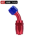 AN8 45 Degree Red