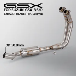 Colector de escape inoxidable 51 mm para Suzuki GSX8R y GSX8S