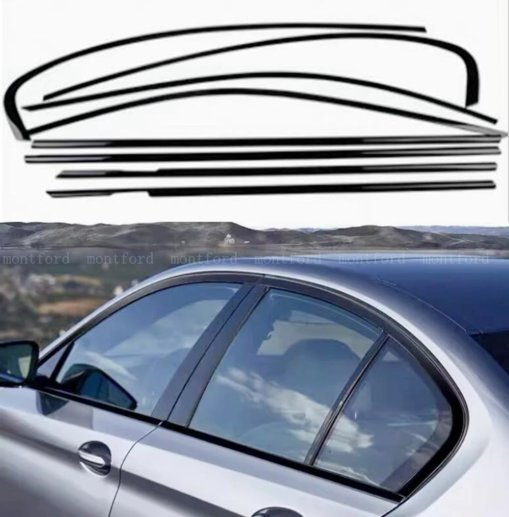 Embellecedores de ventana BMW Serie 5 G30 negro de acero 2018-2023