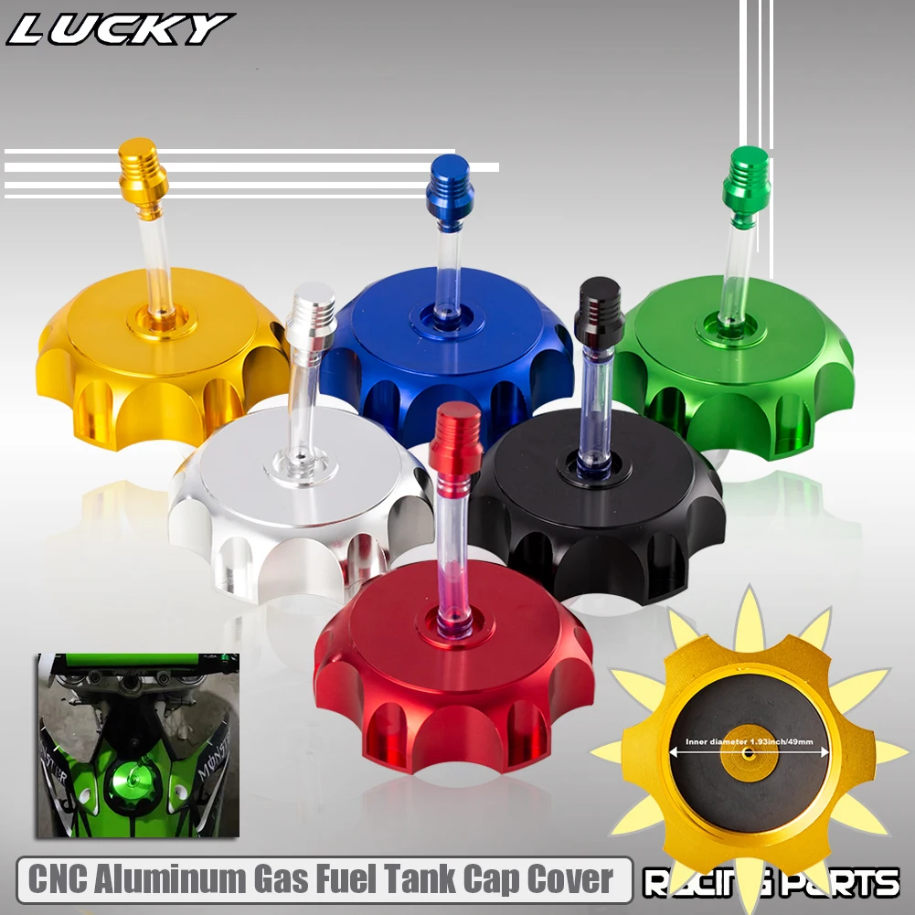 Tapa de tanque de combustible de Gas de aluminio CNC, cubierta para Kayo Bse chino CRF TTR KLX 110 50 70 90 125 140 150 160 190 CC, piezas de Dirt Pit Bike
