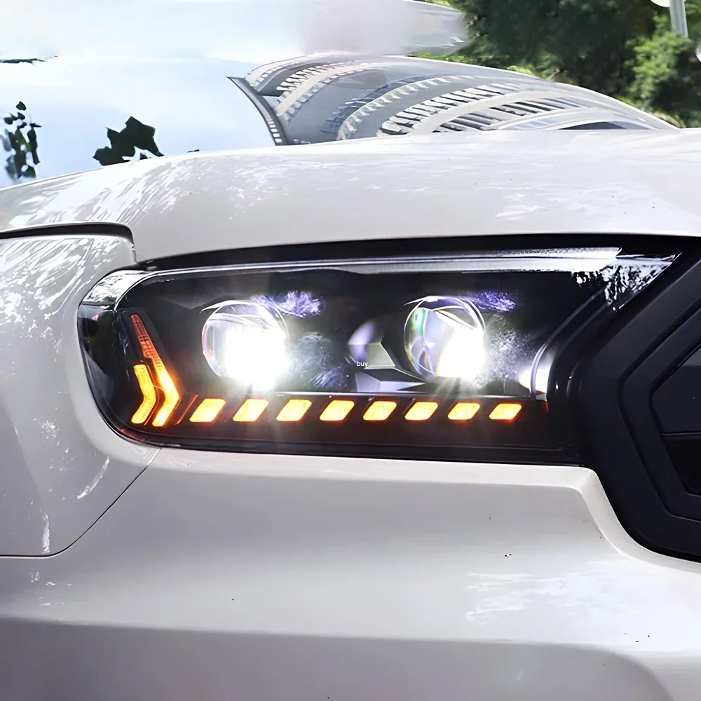 Faros delanteros LED estilo Audi Q7 para Ford Ranger 2016-2020