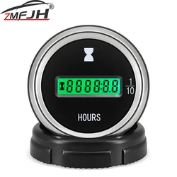 Contador de horas digital LED de 52 mm para coche y camión, 12/24 V