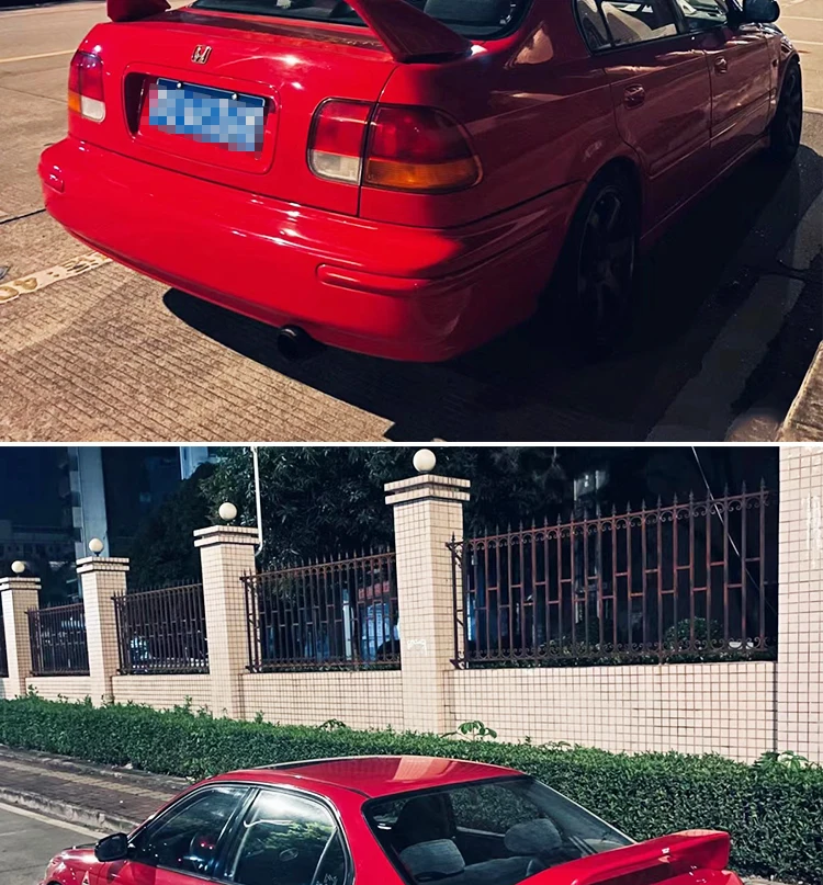 Alerón de maletero negro para proyecto de tuning