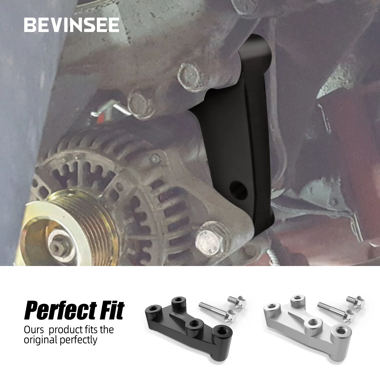 Soporte de alternador BEVINSEE de aluminio