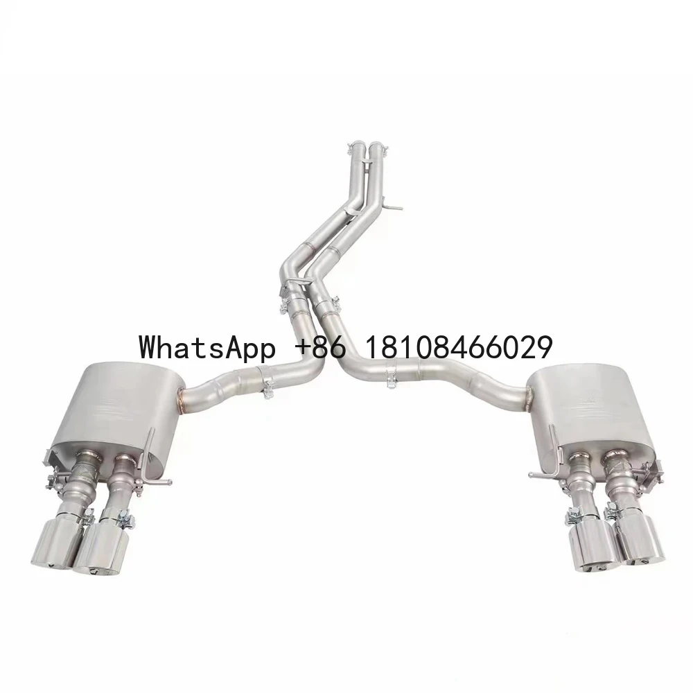 Escape Catback de acero inoxidable de alta calidad para silenciador Audi S6 S7 C8 con válvula variable