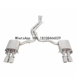 Escape Catback de acero inoxidable de alta calidad para silenciador Audi S6 S7 C8 con válvula variable
