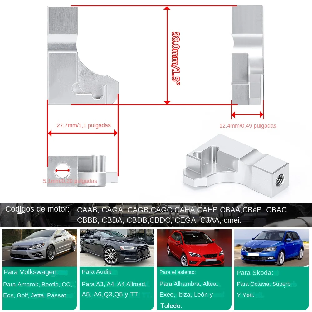 03L129711E Soporte reparación P2015 colector admisión VAG 2.0 TDI CR - imagen 3