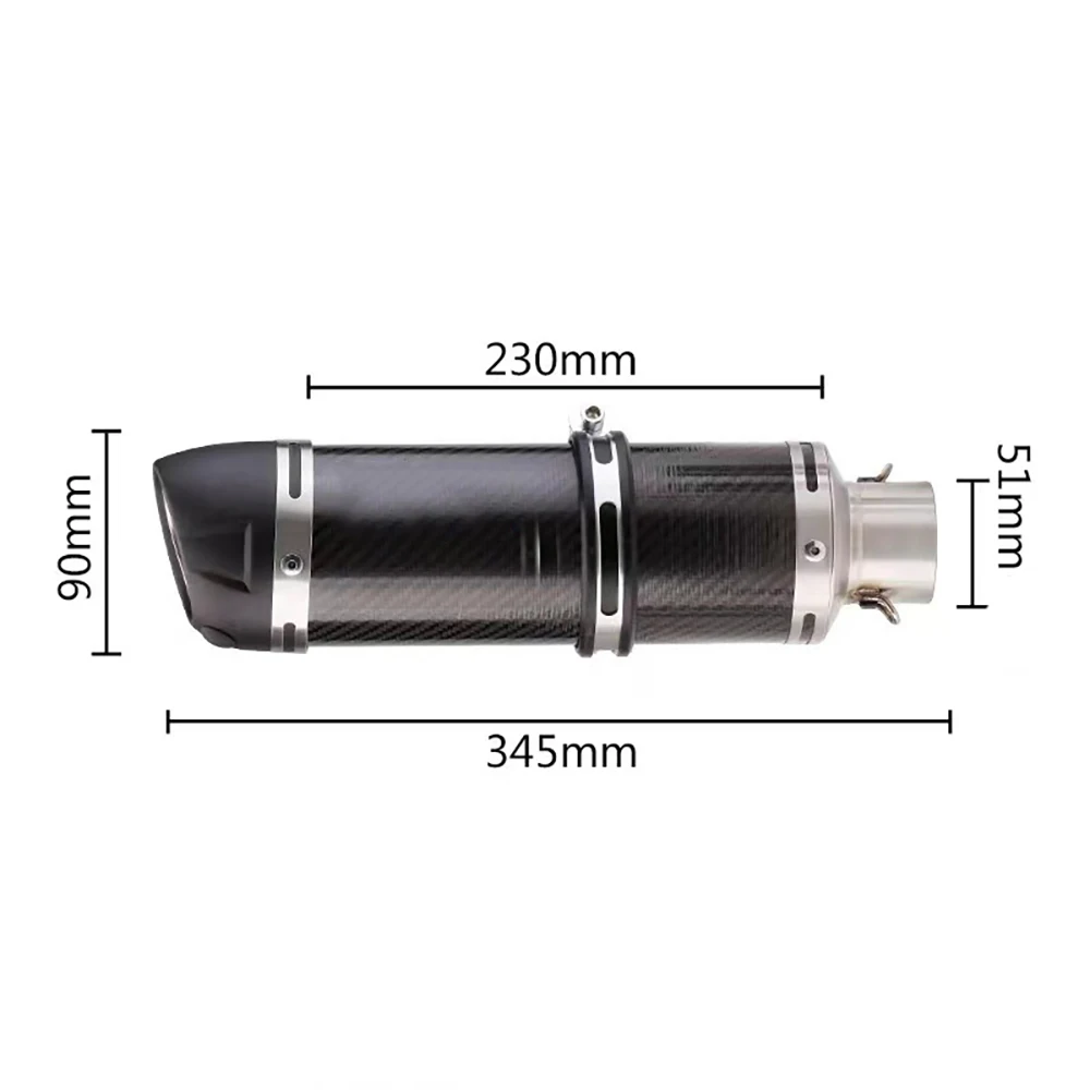 Silenciador de escape 51 mm para moto con dB killer - imagen 3