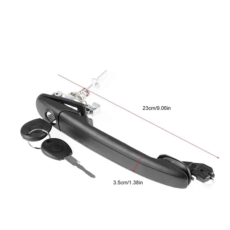 Nueva manija de cerradura de puerta de coche delantera derecha izquierda con llaves de barril para VW POLO 6N 6N1 6N2 para SHARAN SEAT ALHAMBRA GALAXY 6N0837207C/D - imagen 2