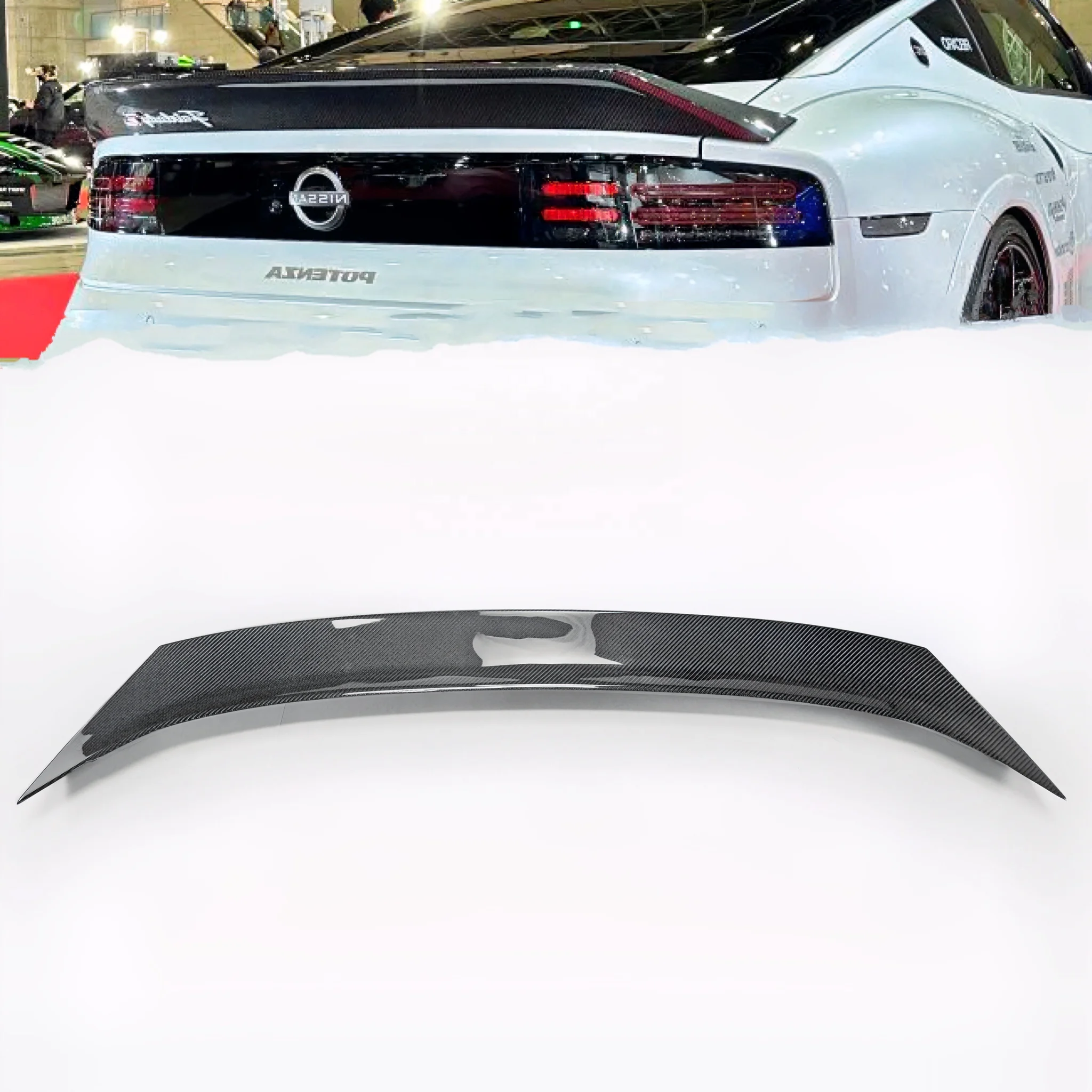 Aleron trasero carbono estilo EPA Nissan Z Fairlady labio carroceria - imagen 2
