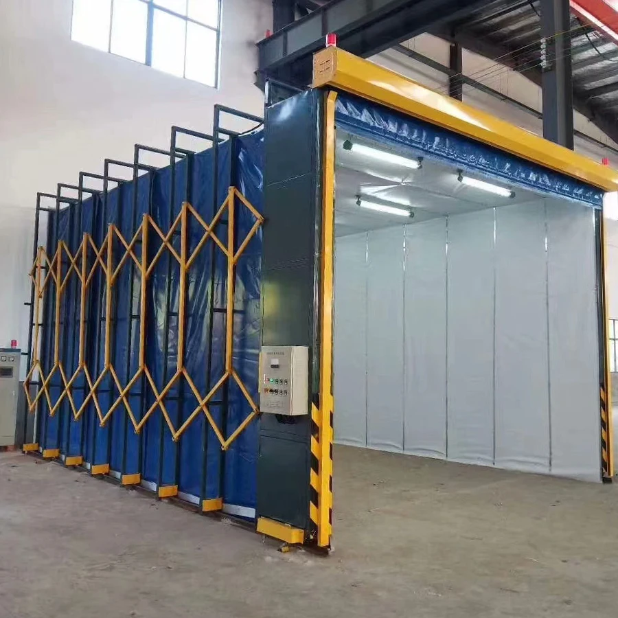 Cabina de pintura en aerosol móvil con certificado CE para piezas grandes, sala de pintura en aerosol, cabina de lijado escalable de 10m para pieza de trabajo de hierro y piedra - imagen 3