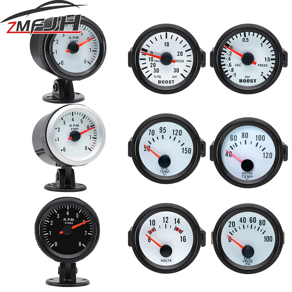 Kit de relojes auxiliares: tacómetro, aceite, temperatura y voltaje