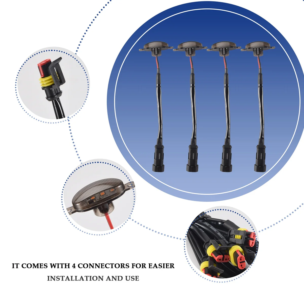 Luces LED ámbar de parrilla estilo Raptor para Ford F-150 2009-2018 - imagen 5