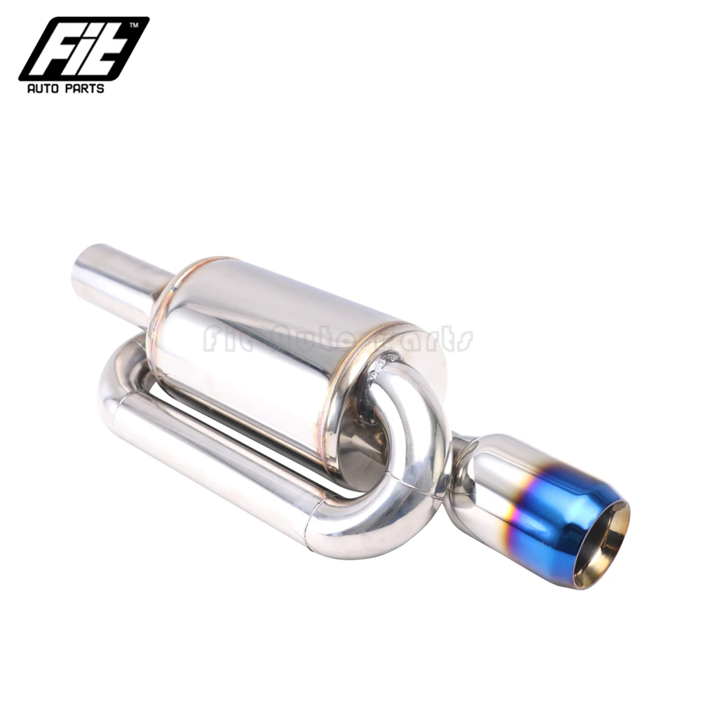 Silenciador S-FLOW universal de acero inoxidable estilo Mugen - imagen 3